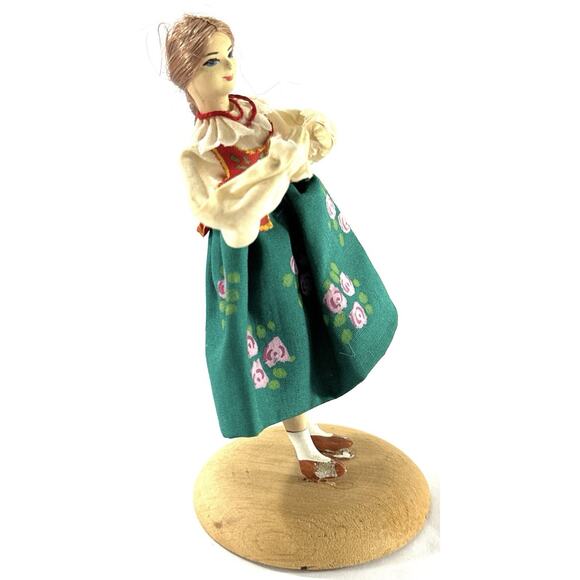 Vintage Polish Regional Dress Doll Zakopane Handmade Poland 4.75” - Picture 4 of 8